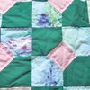 Even before Jamie Apking Mangone met her husband, Jason, her grandmother made this wedding quilt for her.  It is inscribed on the back with her name and date.