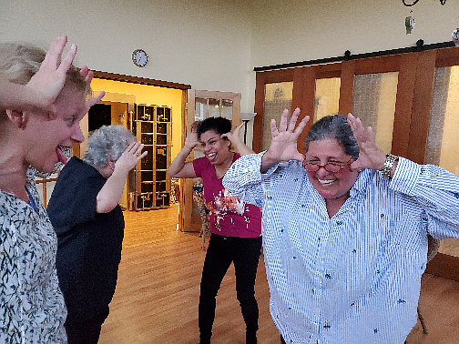 Local laughter yoga group, photo courtesy Randee Young