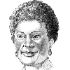 Drawing of the typical "butterfly rash" found in lupus.