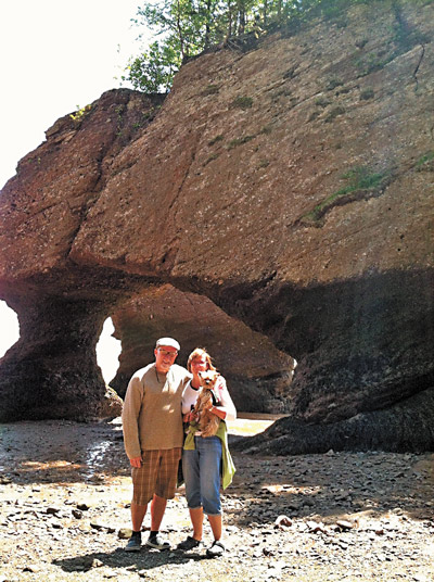 Bruce and Sharon Gallagher at Hopewell
Rocks, Bay of Fundy, New Brunswick.