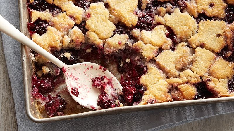 Summer time is the best time for fruit cobbler. The choices of fruit type are nearly endless.