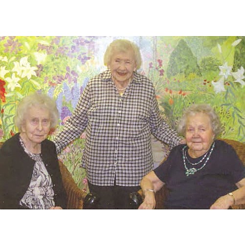 All three Hearthstone residents were born in Washington state, within 12 days of one another in 1911. They are (from left to right) Elve Fathers, Margaret Lihou and Sylvia Crosetto. Photo courtesy The Hearthstone.