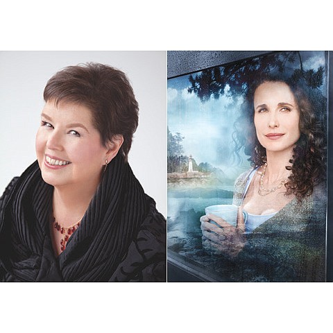LEFT: Best-selling author Debbie Macomber lives in Port Orchard, Washington. Her books have been made into television movies and her "Cedar Cove" books have become a Hallmark TV series. Photo by Deborah Feingold. 
RIGHT: Andie MacDowell stars as Judge Olivia Lockhart of Cedar Cove, a fictional small town based on Washington's own Port Orchard. Courtesy the Hallmark Channel.