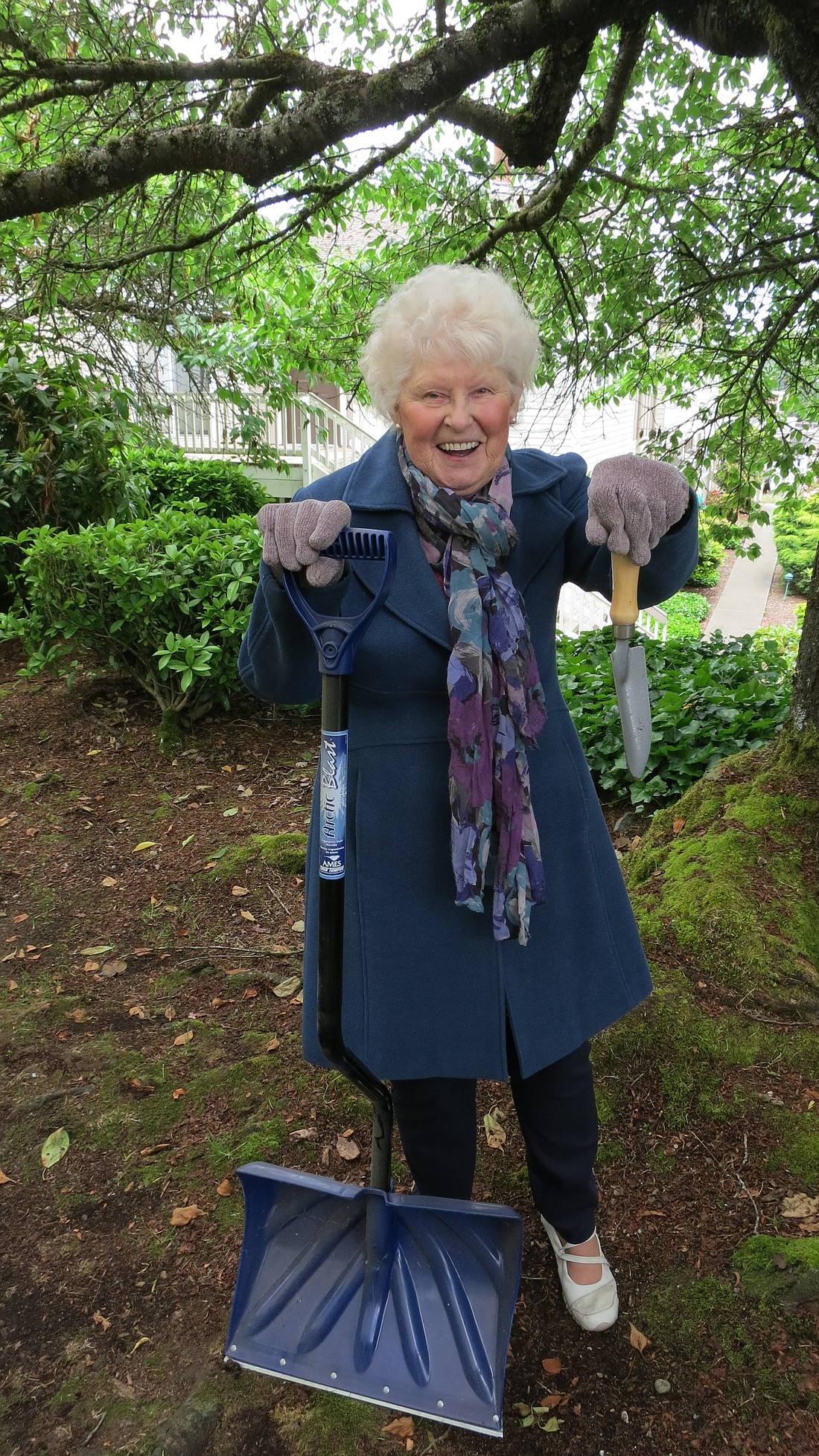 Patricia Gustavson and her lucky trowel.