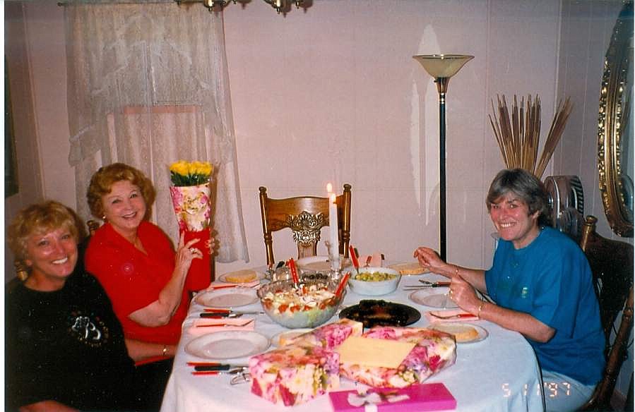 Celebrating Mother's Day: April Ryan and her mother Jeanne (left) and Yvonne (April's partner) right.