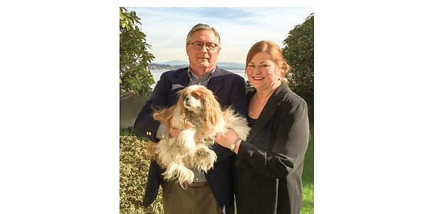 Ross and Becky Canterberry with Juliet the dog