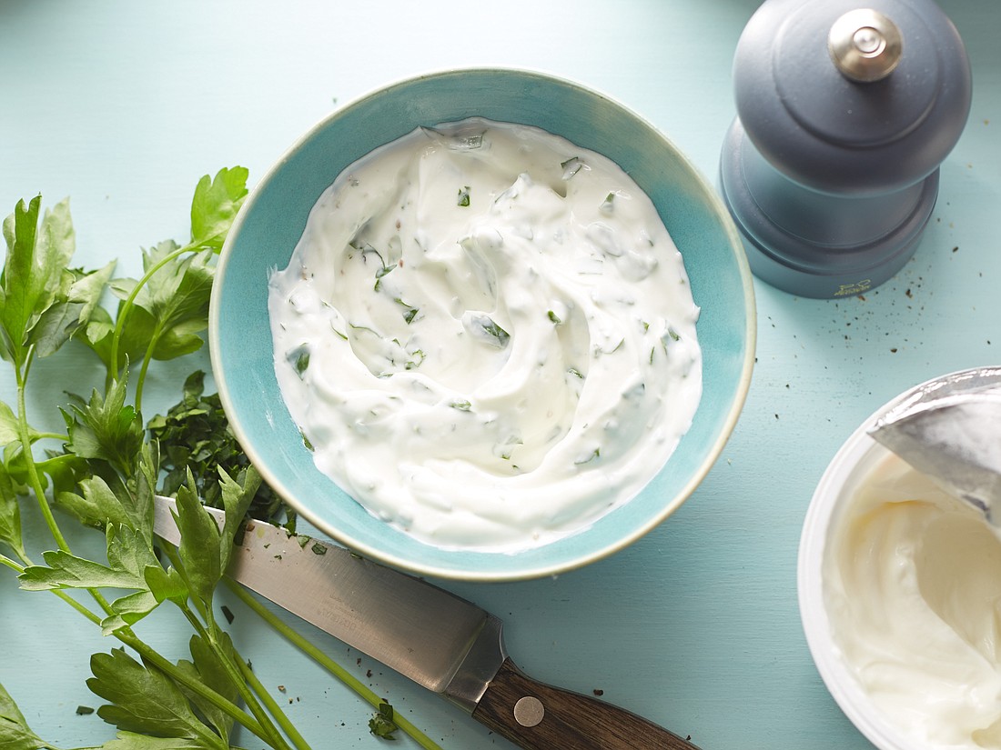 Enjoy this delicious herbed goat cheese spread.