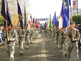 Auburn's annual Veterans Day Parade is the largest event West of the Mississippi. Following the parade, the state's largest marching band and field competition takes place