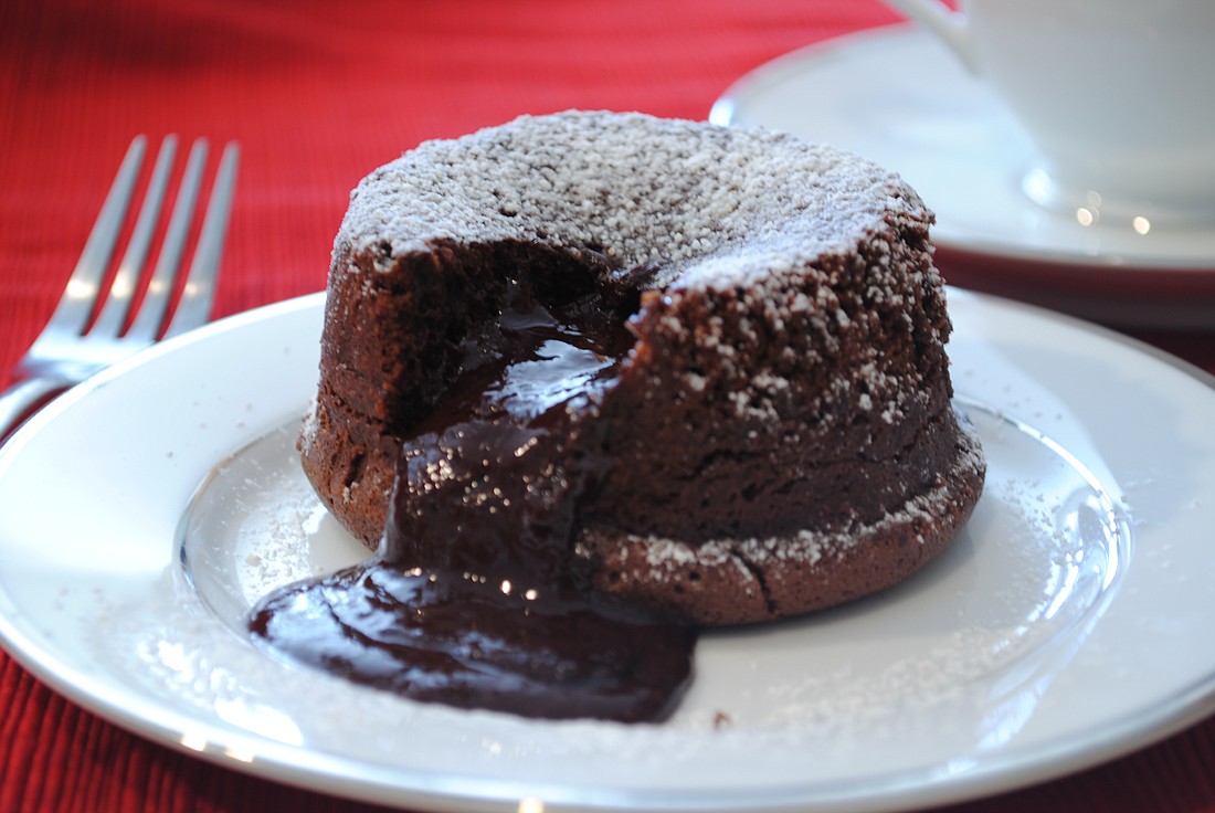This delicious chocolate molten cake is easy to make.