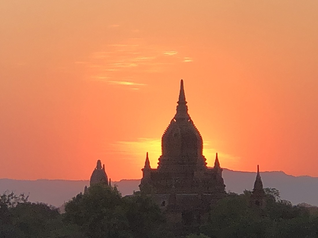 Sunset in Bagan is a dazzling experience.
Photo by Debbie Stone