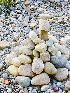 Cairn art: You can't effectively stack rocks when you're stressed!