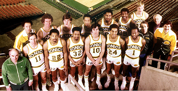 1979 NBA championship winners, Seattle SuperSonics, photo courtesy Seattle SuperSonics