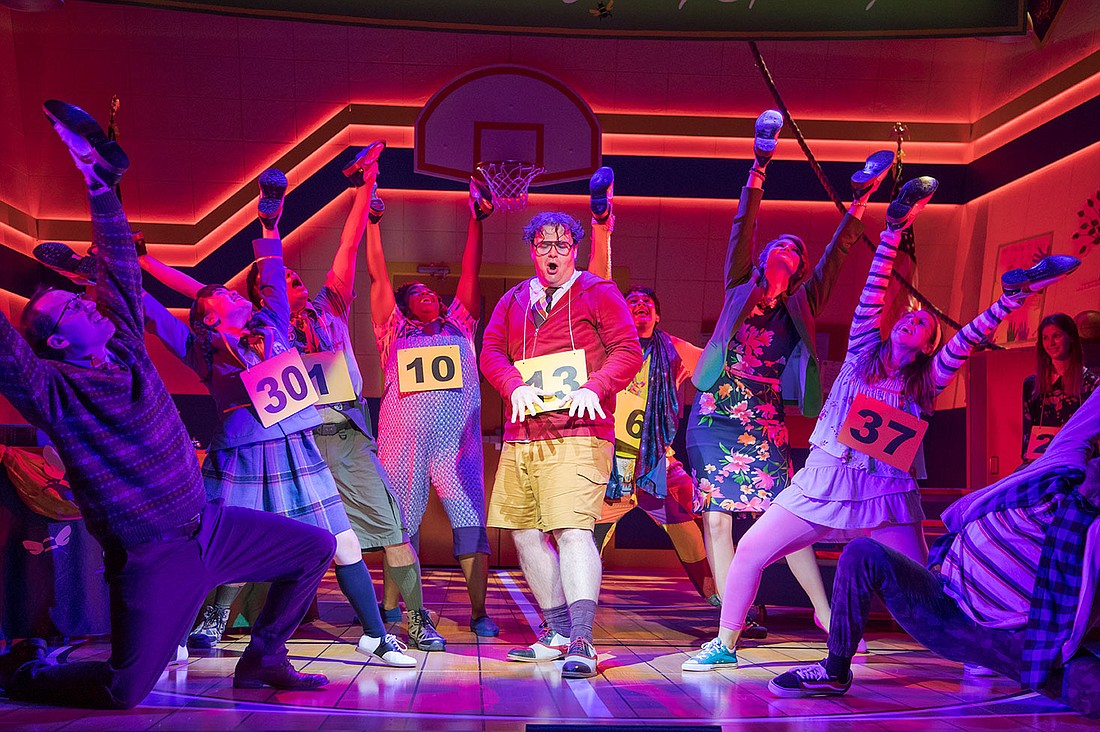 The cast of "The 25th Annual Putnam County Spelling Bee" at Village Theatre.