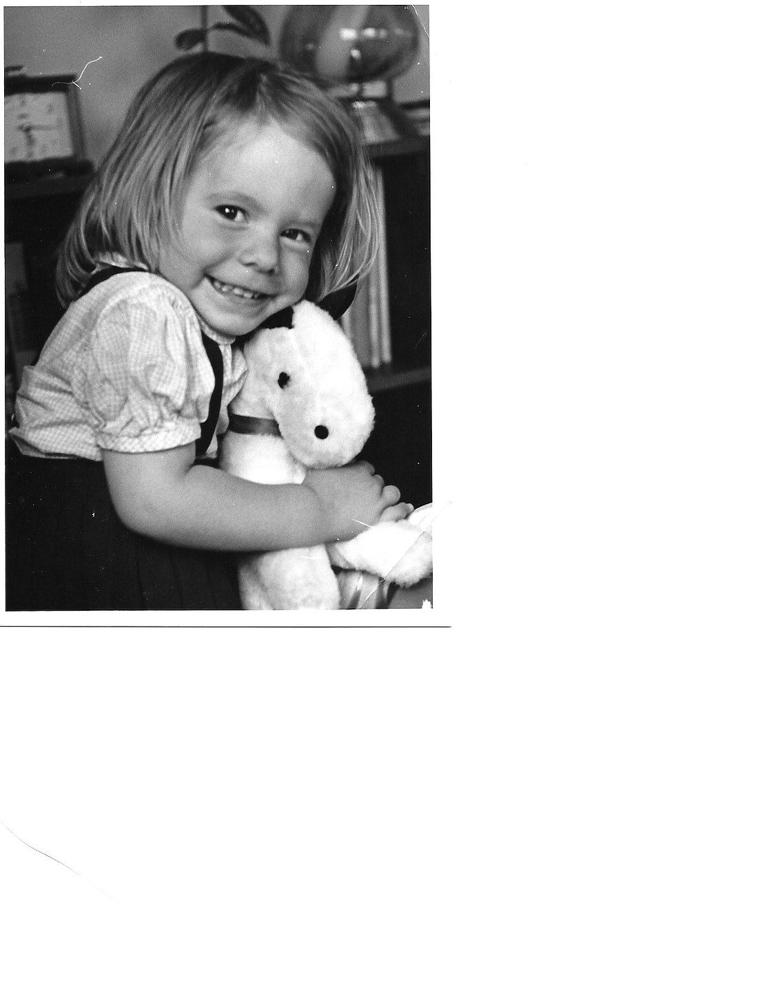 Carol Newman and Whinnie--another favorite stuffed toy.