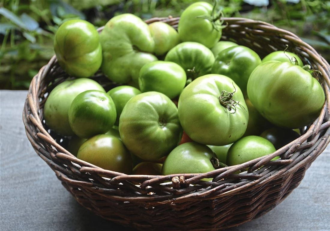 Don't fret if your tomatoes don't ripen to red. Green tomatoes can be used in these low-sodium dishes.