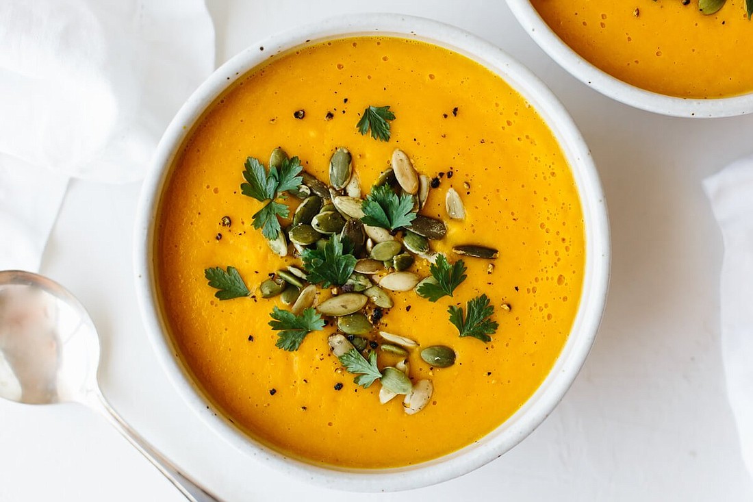 This butternut squash soup packs a flavorful punch without added salt.