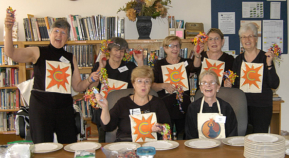 Crone “cheerleaders” at a scholarship fundraiser