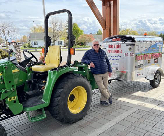 Mike and his tractor, getting ready to hit the road on May 15