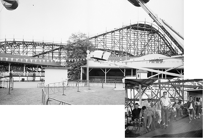 The Dipper was Playland's grand attraction, a state-of-the-art roller coaster. Photos courtesy of commonswikimedia and Shoreline Historical Museum.