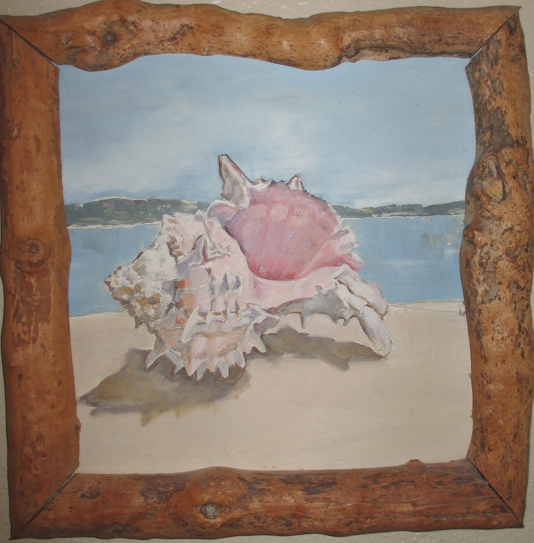 One of Mom's seashell paintings