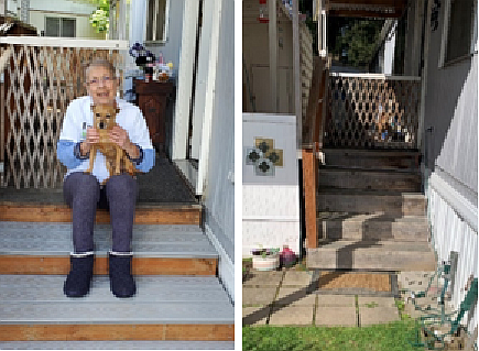 Yvonne was the recipient of the kindness of her neighbors when the organization, Rebuilding Together, repaired and upgraded her home so she could continue to safely live there