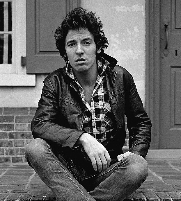 A publicity photo of Bruce Springsteen from 1980