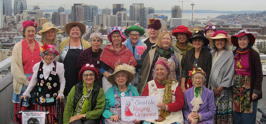 The Seattle Raging Grannies formed 27 years ago this month