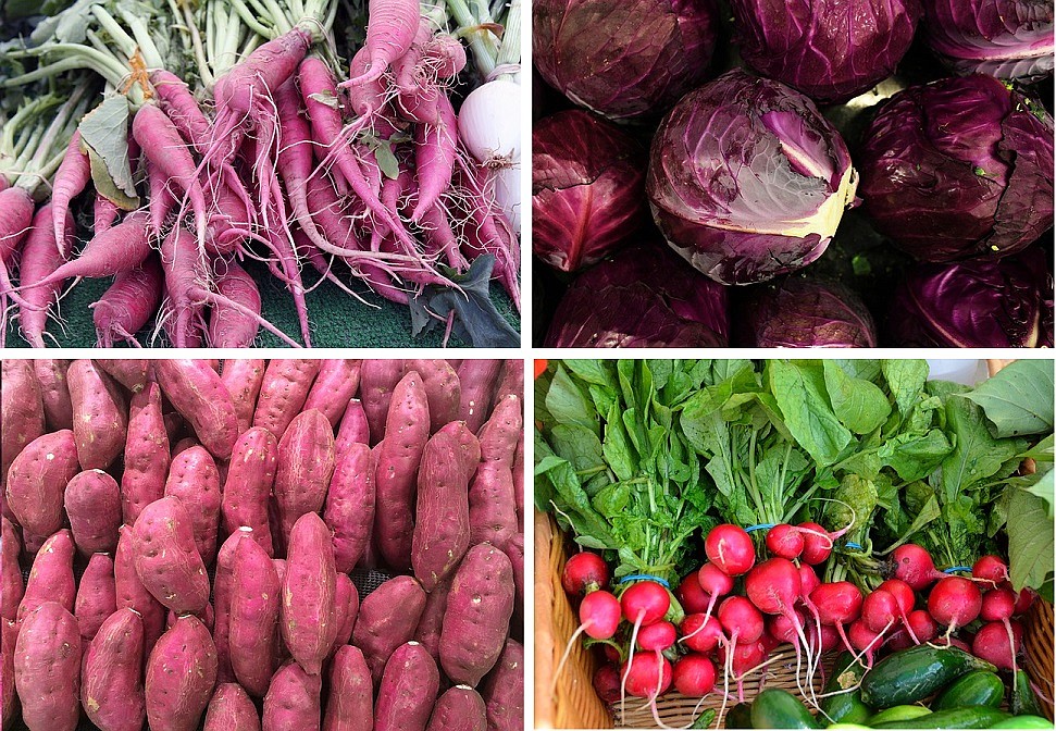 The red, purple and blue pigments in fruits, vegetables and tubers are called anthocyanins, which can reduce the risk of diabetes