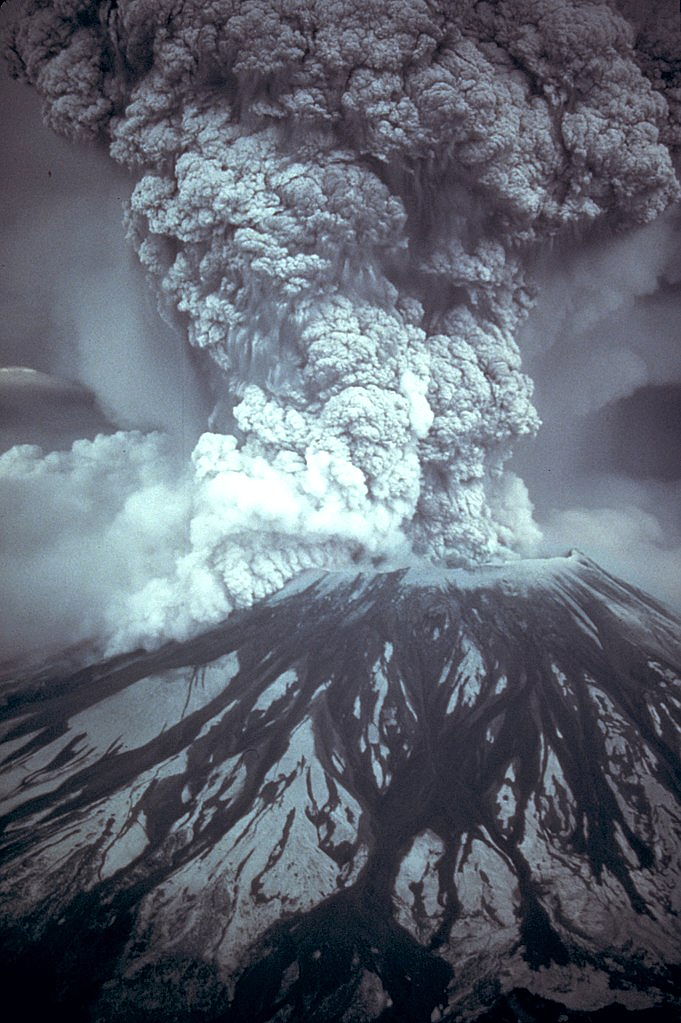 Mount St. Helens erupted on May 18, 1980