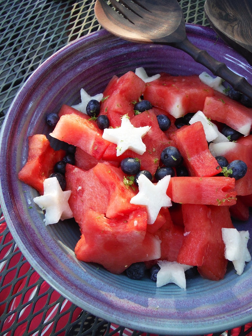 This Independence Day, celebrate with low sodium, fresh recipes, including this watermelon stars and blueberry salad.