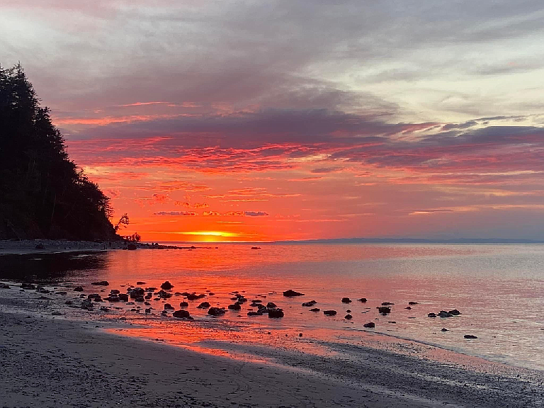 Fort Worden beach, photo by Kathy Childress courtesy Washington State Parks.