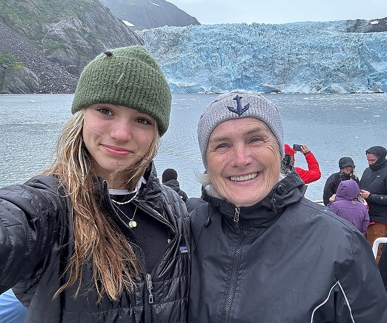 Marcia McGreevy Lewis from Seattle with her granddaughter in Alaska in July. She has taken other grandchildren to Costa Rica and Paris.