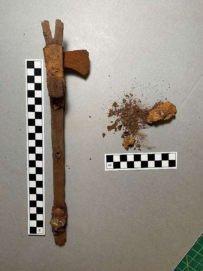 A remnant of the tool, found at Fort Flagler, is now in the care of our Collections department, where it can be preserved and shared or exhibited for educational purposes
