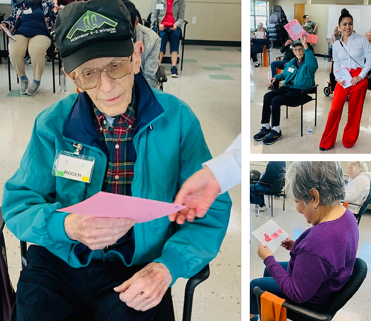 A local organization is working to get 500 Valentine cards to local seniors. These photos show two of the hundreds of seniors who received cards last year