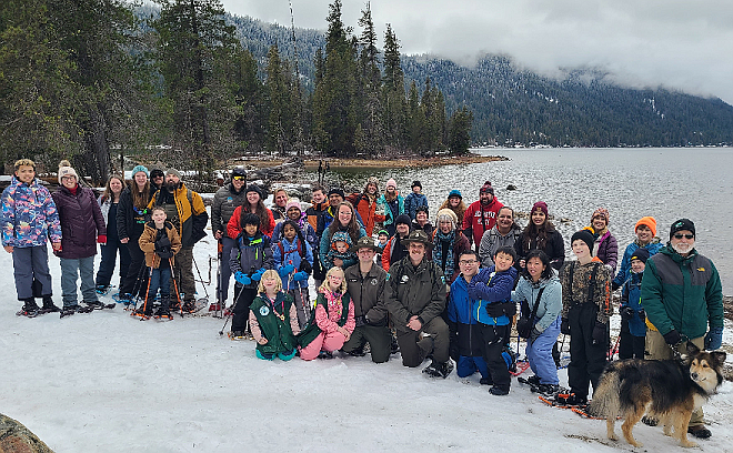 This "First Day" hike at Lake Wenatchee State Park was one of 50 group events at Washington State Parks on January 1, photo courtesy of Washington State Parks & Recreation Commission