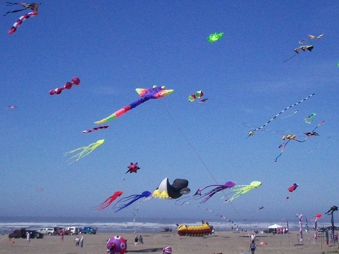 Kite show at Pacific Beach