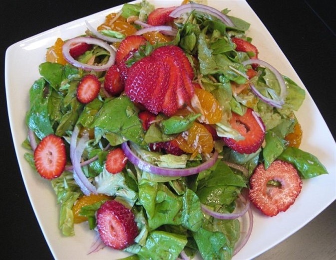 This sweet and savory spring salad really hits the spot.