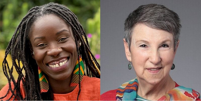 Alua Arthur (left), prominent death doula, will be in conversation with Rebecca Crichton (right) of the Northwest Center for Creative Aging