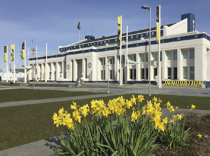 Located in the historic Naval Reserve Armory in Lake Union Park, MOHAI is the largest private heritage organization in Washington, photo courtesy MOHAI