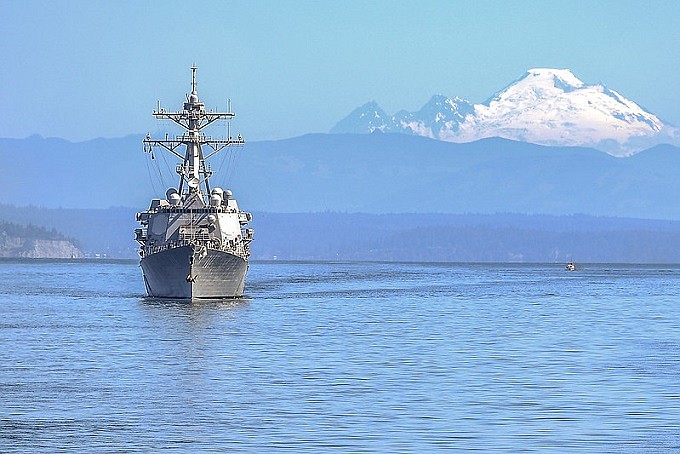 Ship sails toward Seattle to participate in Seafair Fleet Week