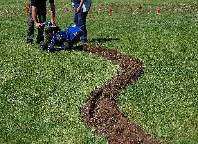 When creating large garden beds, rent a power edger to make the job easier, photo courtesy of MelindaMyers.com