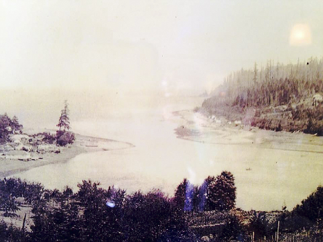 Historic photo of the Salmon Bay waterway off of Ballard