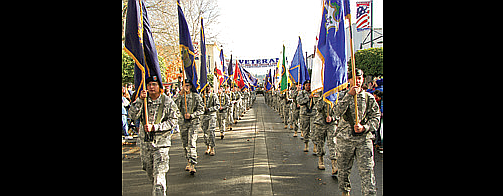 On November 9, Auburn hosts one of the largest Veterans Parades in the country