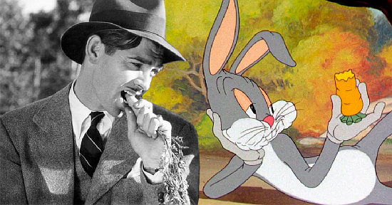 According to legend, Bugs Bunny was modeled after Clark Gable, who munched carrots in the film, "It Happened One Night"