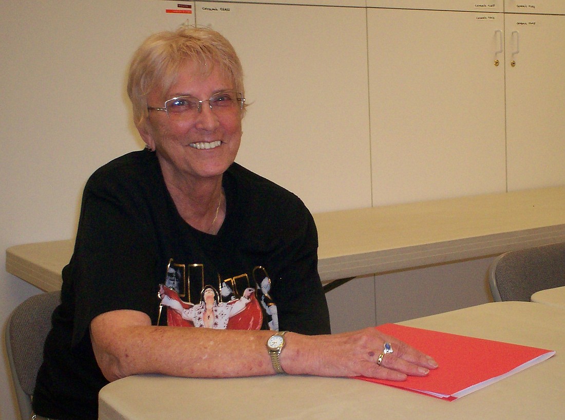 April Ryan in Ariele's Friday Writing Group at Edmonds Senior Center which she attended for many years.