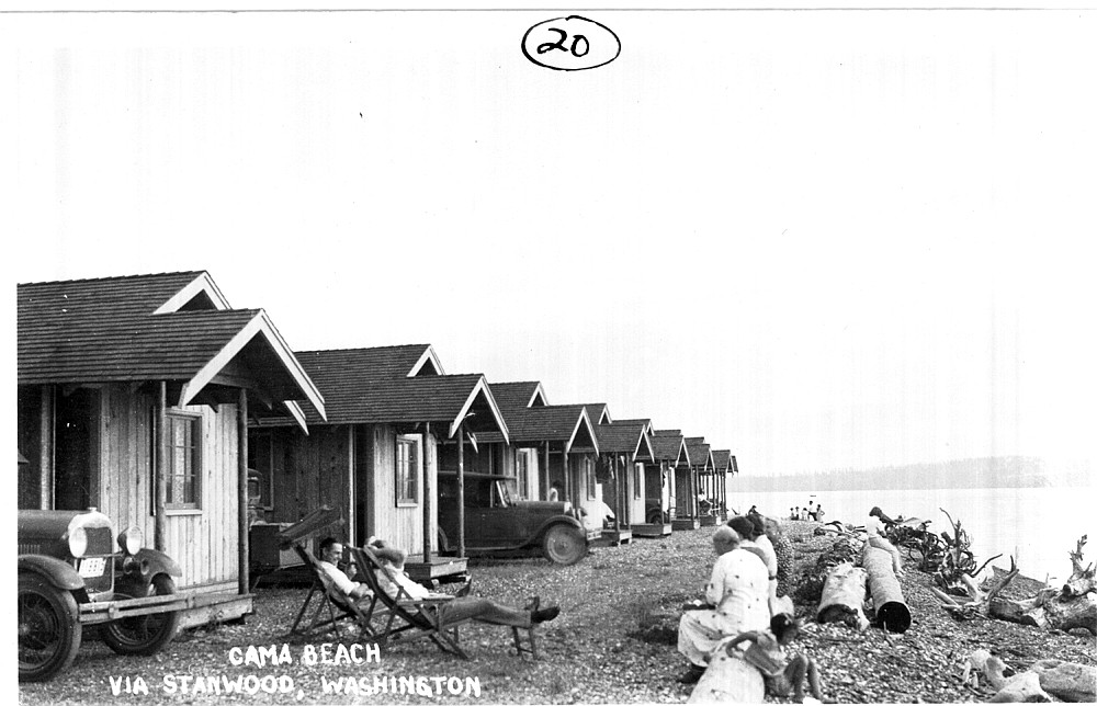 Cama Beach in the 1930s, courtesy Stanwood Area Historical Society