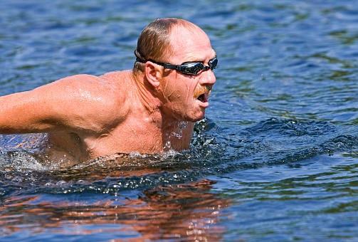 Swimming is a good whole body workout choice for people over 55 who can use swimming exercises to relieve back pain, stress, high blood pressure, strokes, and diabetes. 