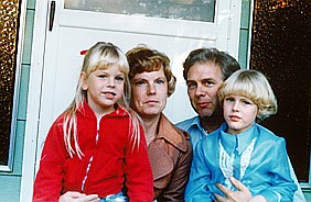 Zylstra family 1979 - left to right Mary, Sydney, Karrie and Daryl Zylstra
