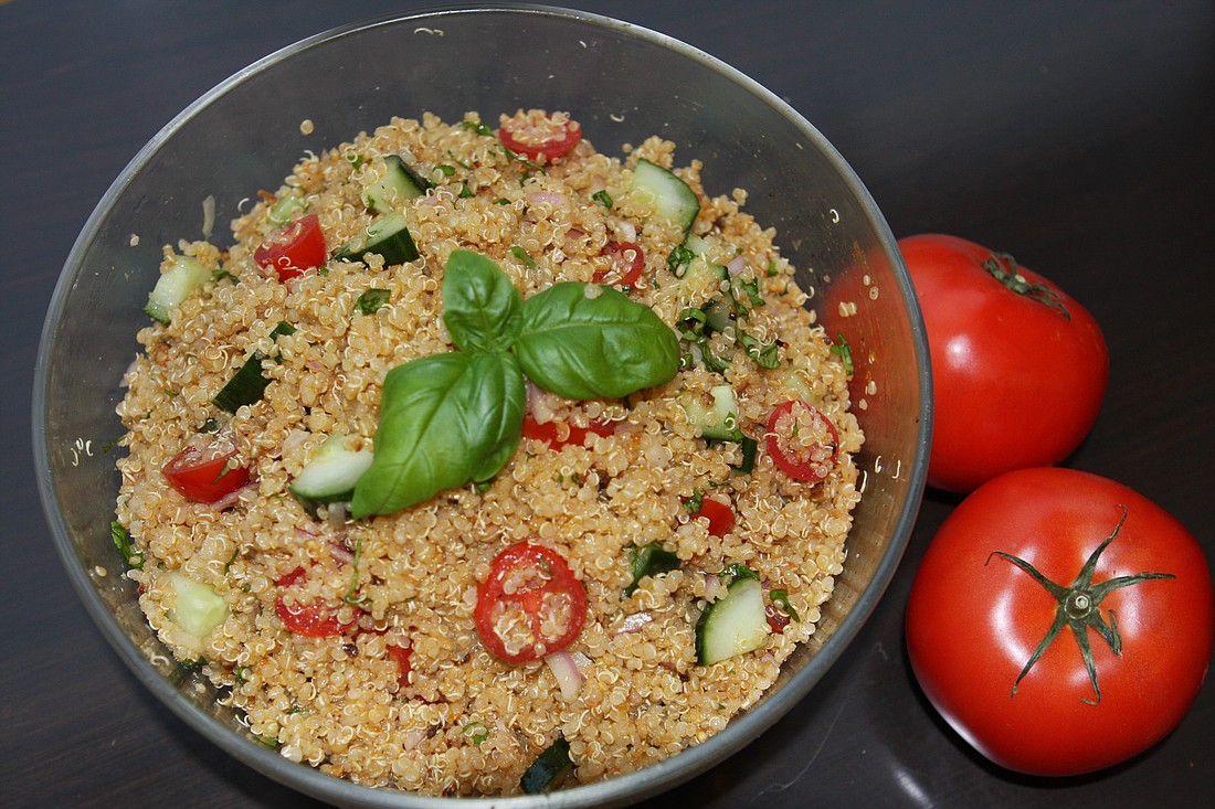 Quinoa Tabbouleh - see end of article for recipe