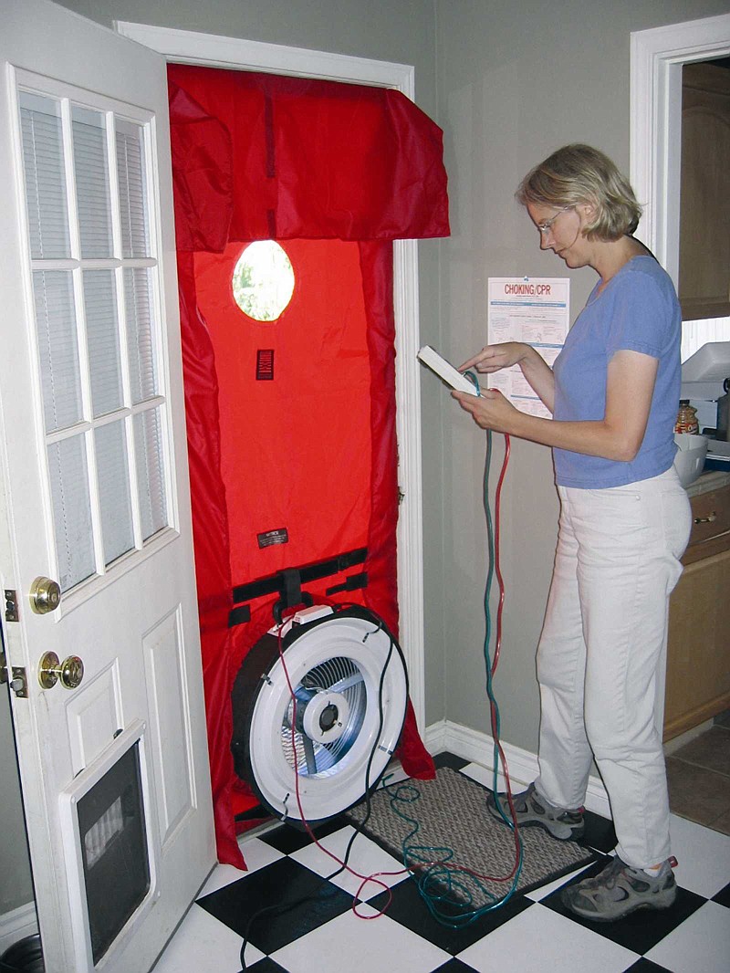 The “blower door” is a tool used during Seattle City Light’s Home Energy Audit